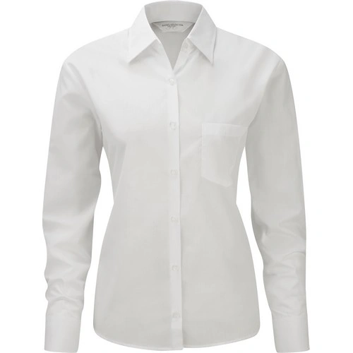 Camisa Popelina de polialgodón manga larga mujer