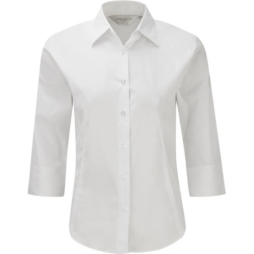 Camisa entallada mangas 3/4 mujer