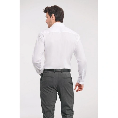 Camisa moderna sin plancha manga larga hombre