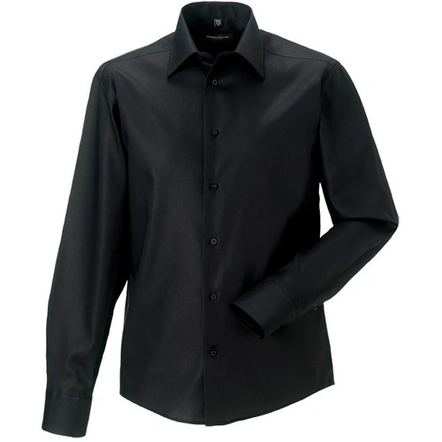 Camisa moderna sin plancha manga larga hombre