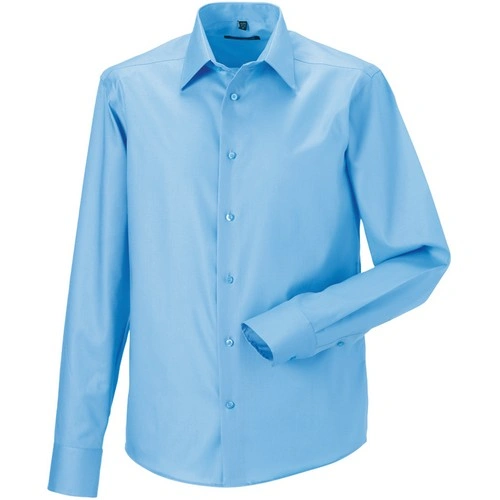Camisa moderna sin plancha manga larga hombre