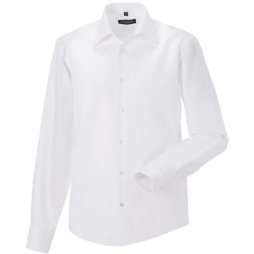 Camisa moderna sin plancha manga larga hombre