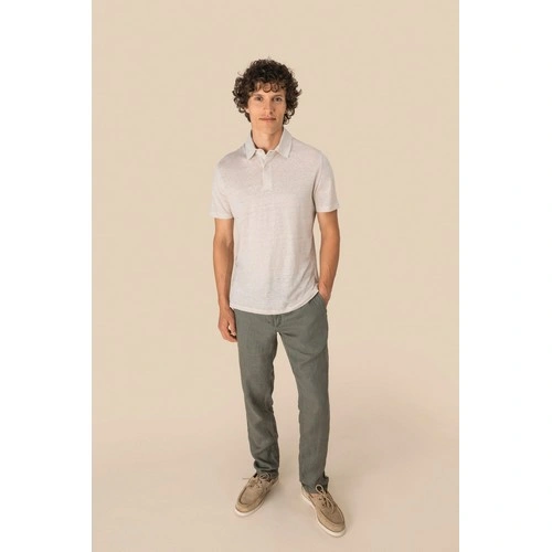 Polo de lino hombre