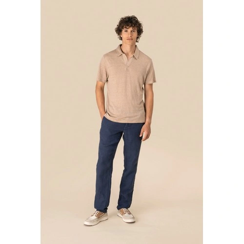 Polo de lino hombre