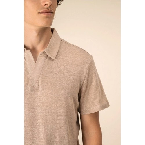 Polo de lino hombre