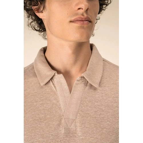 Polo de lino hombre