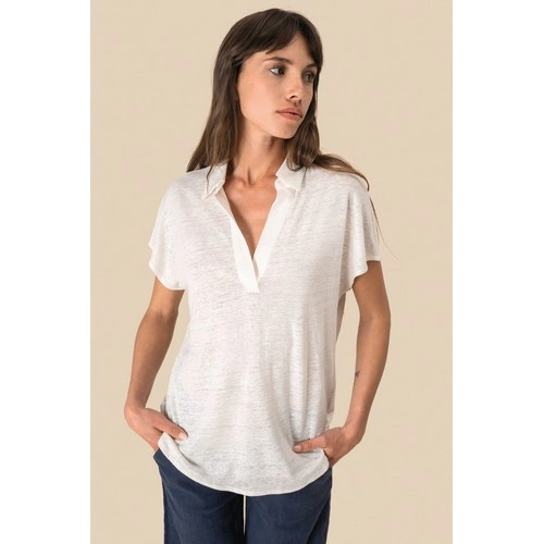 Polo de lino mujer