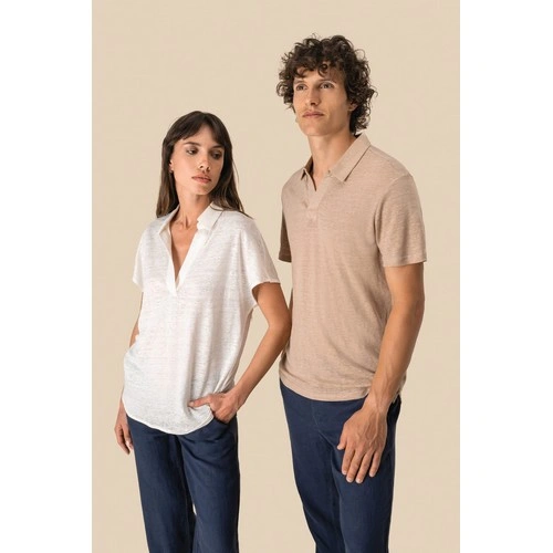 Polo de lino mujer