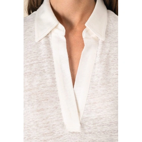 Polo de lino mujer