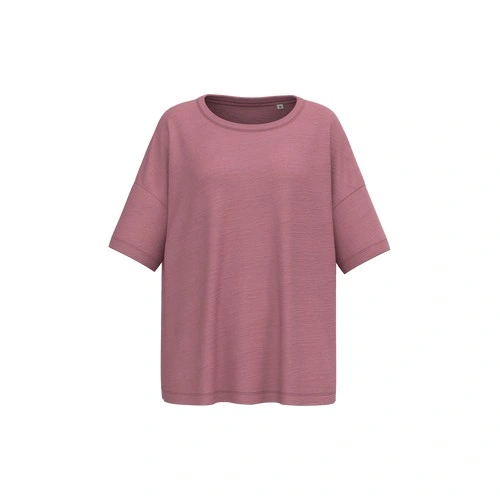 Camiseta ecorresponsable slub oversize mujer