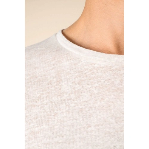 Camiseta lino cuello redondo hombre