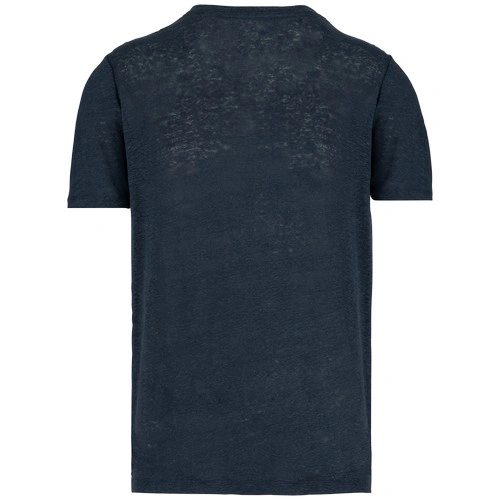 Camiseta lino cuello redondo hombre