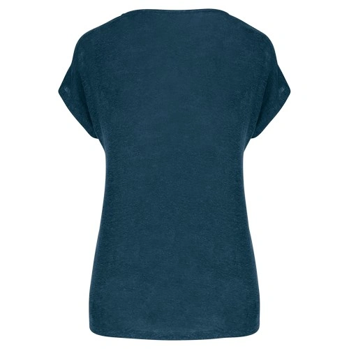 Camiseta lino cuello redondo mujer