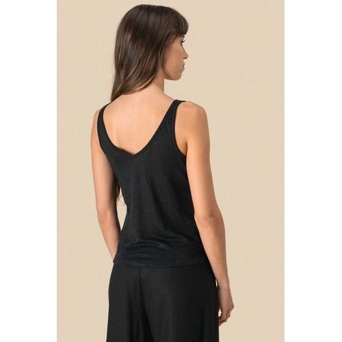 Camiseta de tirantes de lino mujer