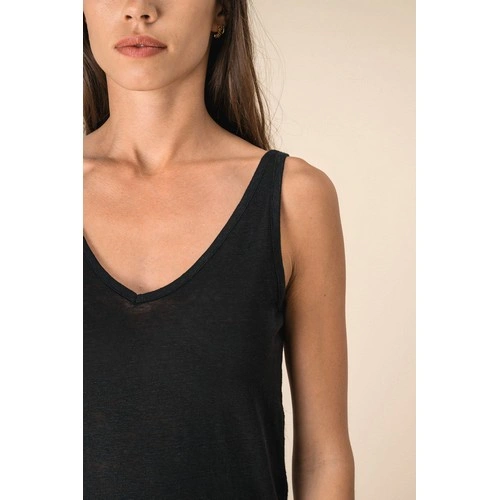 Camiseta de tirantes de lino mujer