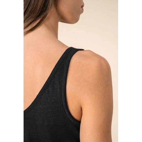Camiseta de tirantes de lino mujer