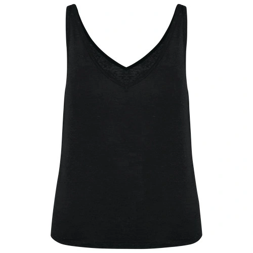 Camiseta de tirantes de lino mujer
