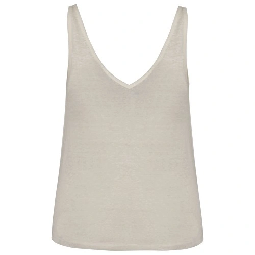 Camiseta de tirantes de lino mujer
