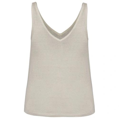 Camiseta de tirantes de lino mujer