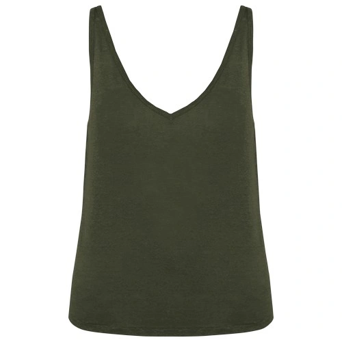 Camiseta de tirantes de lino mujer