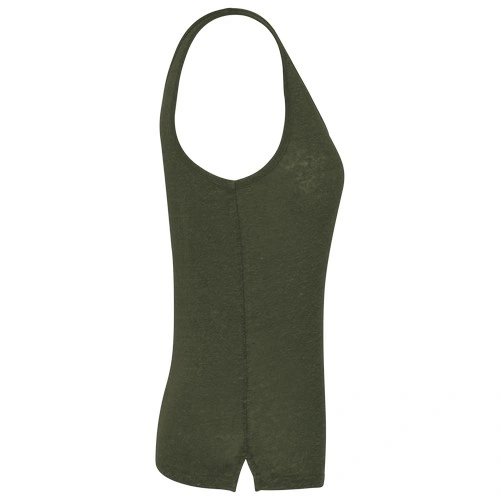 Camiseta de tirantes de lino mujer