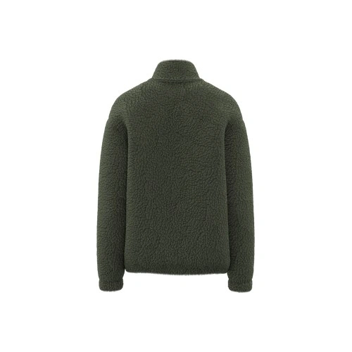 Sudadera de sherpa con cremallera y hombros caídos unisex