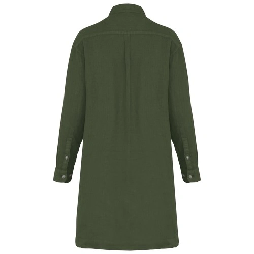 Vestido camisero de lino mujer