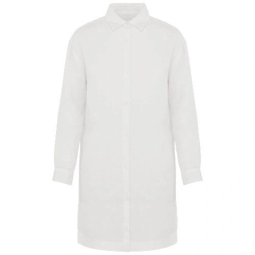 Vestido camisero de lino mujer
