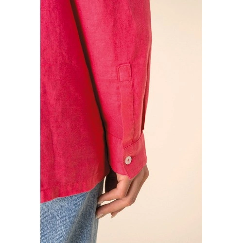 Camisa de lino oversize mujer