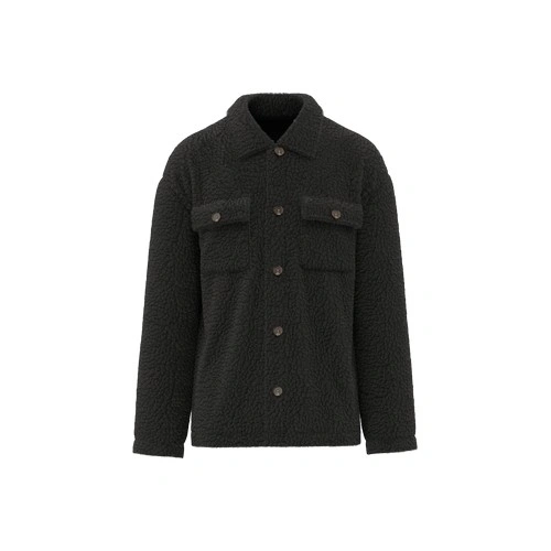 Sobrecamisa de sherpa con hombros caídos unisex br/
