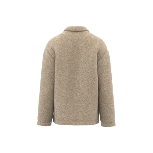 Sobrecamisa de sherpa con hombros caídos unisex br/