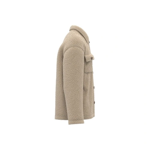 Sobrecamisa de sherpa con hombros caídos unisex br/