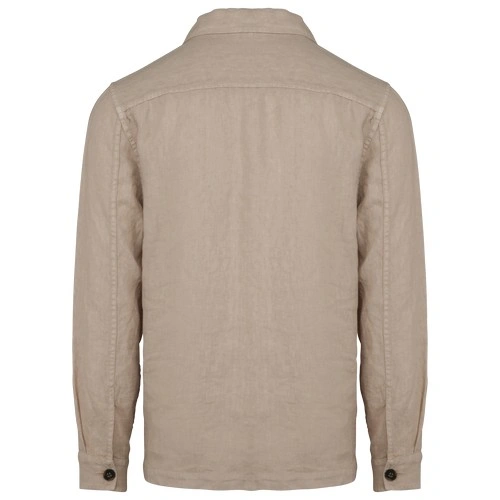 Sobrecamisa efecto lavado de lino hombre