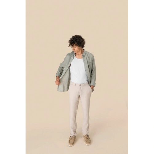 Pantalón lino hombre
