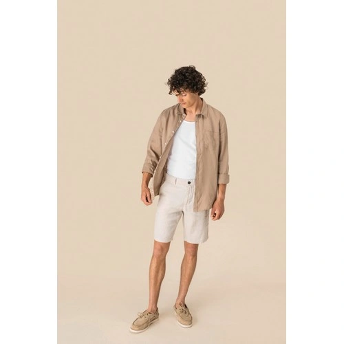 Bermuda de lino hombre