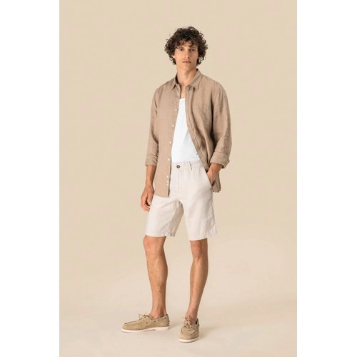 Bermuda de lino hombre