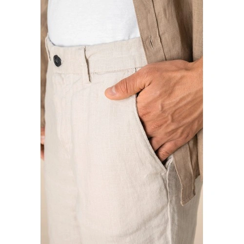 Bermuda de lino hombre