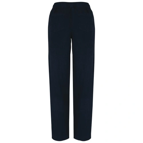 Pantalón efecto lavado de lino mujer