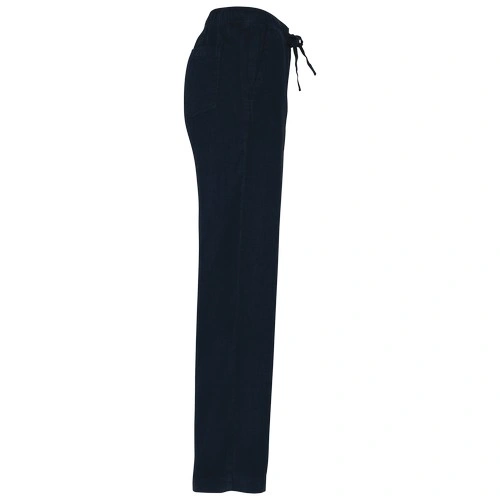 Pantalón efecto lavado de lino mujer