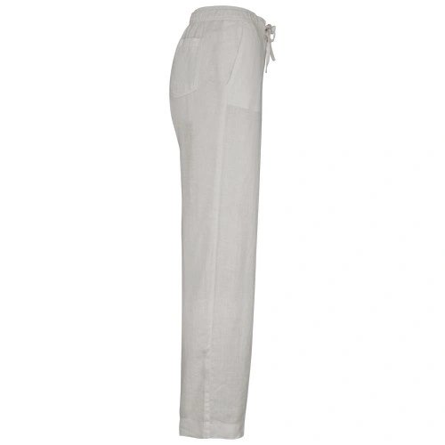 Pantalón efecto lavado de lino mujer
