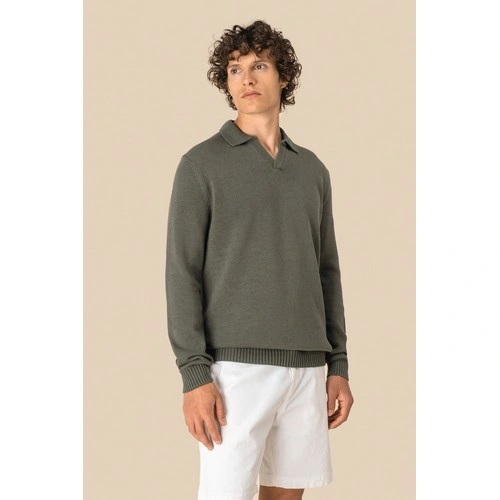 Jersey cuello polo hombre