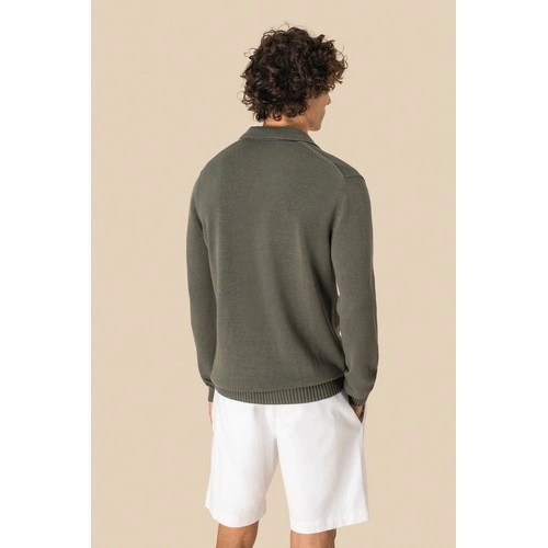 Jersey cuello polo hombre