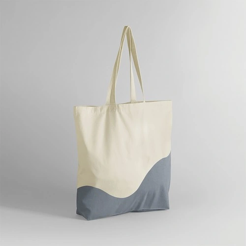 bolsa NUEVO 2025 Tote de Algodón Orgánico Wave Print Maxi