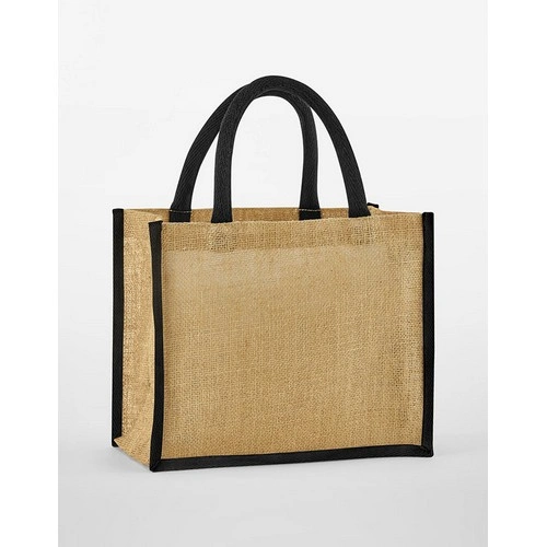 bolsa Bolsa tote Midi de yute almidonado natural