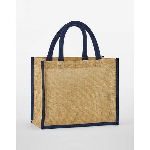 bolsa Bolsa tote Midi de yute almidonado natural