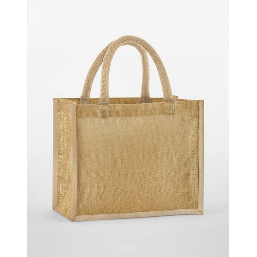 bolsa Bolsa tote Midi de yute almidonado natural