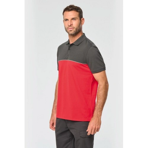 Polo bicolor ecorresponsable manga corta - Unisex