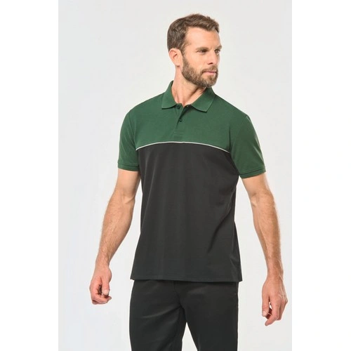 Polo bicolor ecorresponsable manga corta - Unisex