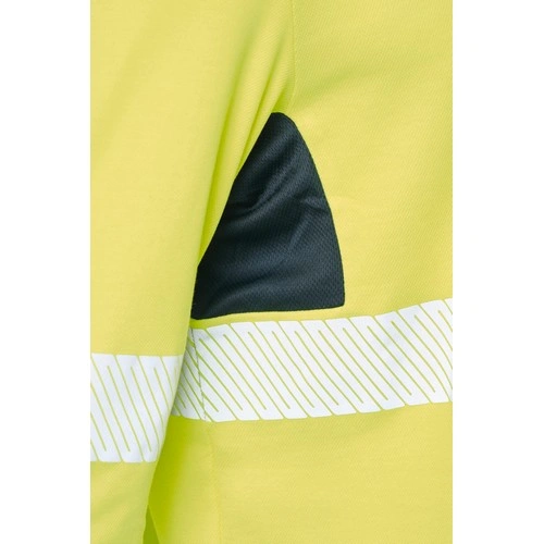 Camiseta de seguridad reciclada cuello redondo manga larga unisex