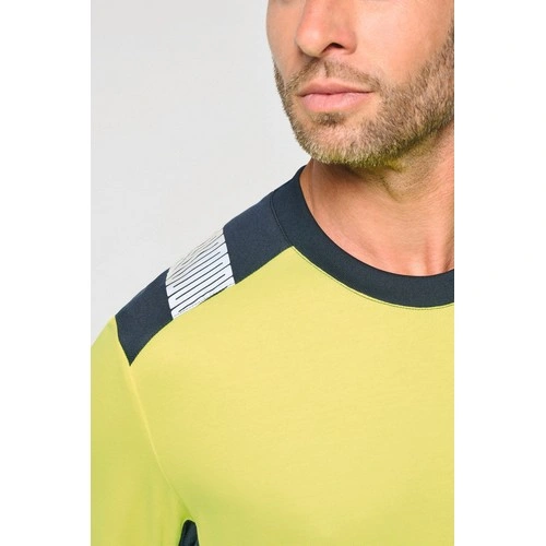 Camiseta de seguridad reciclada cuello redondo manga larga unisex